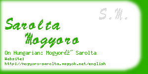 sarolta mogyoro business card